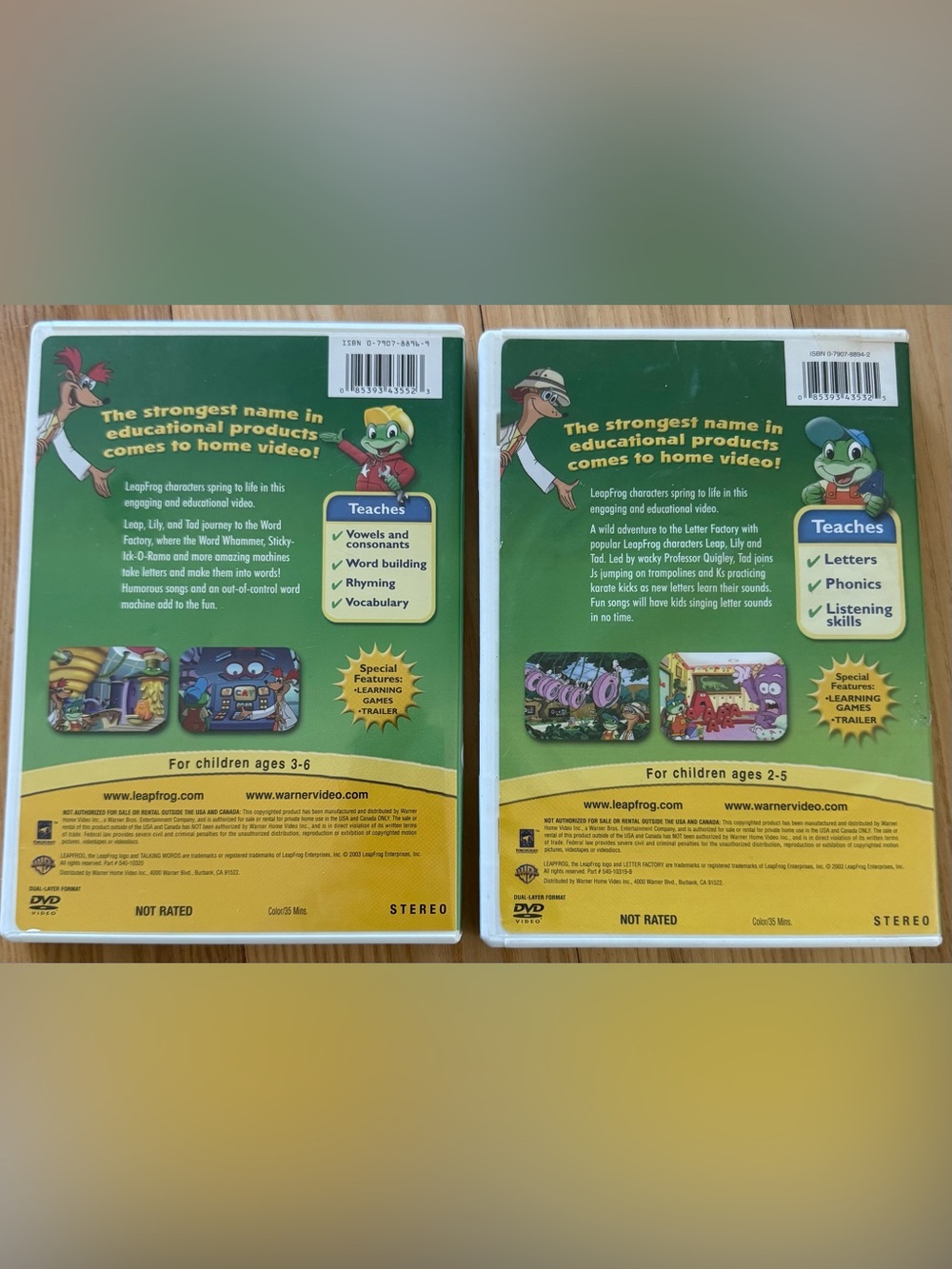 LeapFrog Letter Factory & Talking Words Factory DVD Bundle Preschool - Picture 2 of 6
